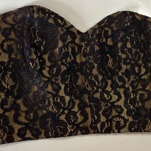 Vintage festival Cline and Kolarek Bustier bandeau black and gold size M